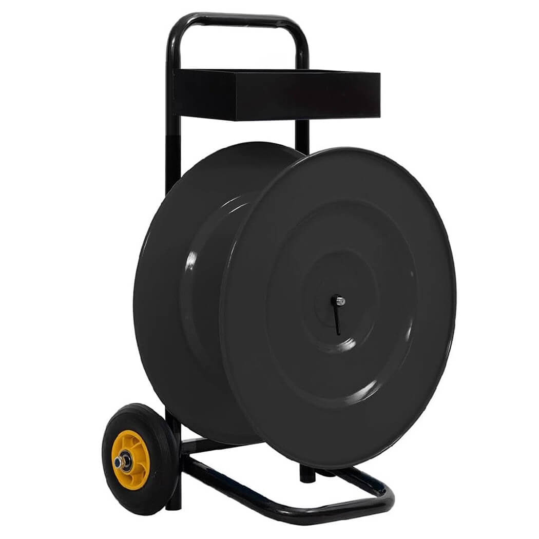 Strapping Cart w/ Wheels & Tray, 25.2"W x 13.8"D x 40.2"H