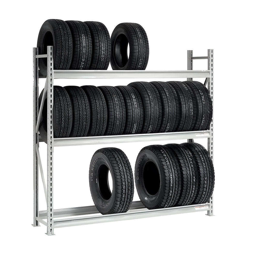 Heavy Duty Tire Rack 3 Tier Starter 72"W x 18"D x 72"H