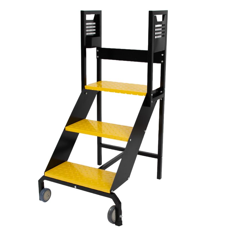 3 Step Rolling Ladder, 350 lbs Weight Capacity, 29.5" Top Step Height