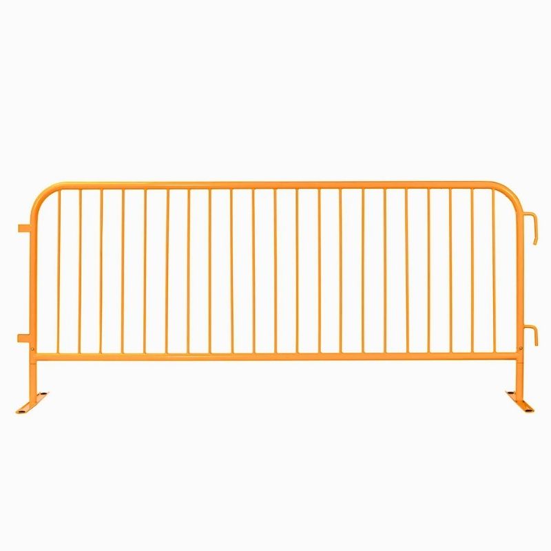 Steel Crowd Control Barrier 8.5'L (100"L) x 43"H, Portable Safety Barrier, Metal Barricades