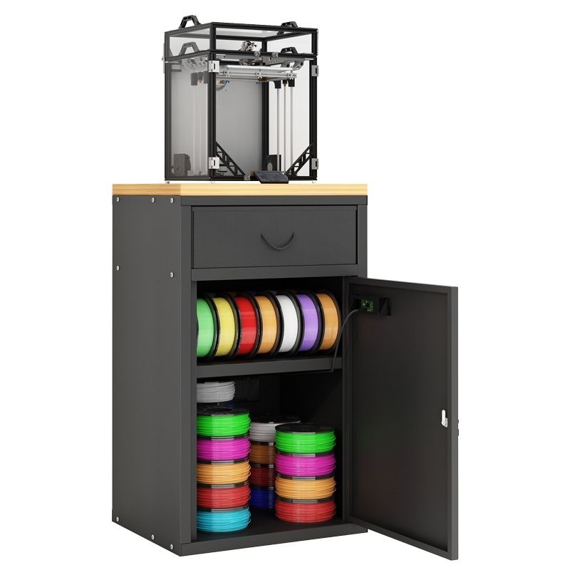 3D Printer Cabinet w/ Dehumidifying Dry, 40 Filaments Spool Storage Capacity, Heavy Duty Shelf 21.25"L x 21.5"W x 34.4"H