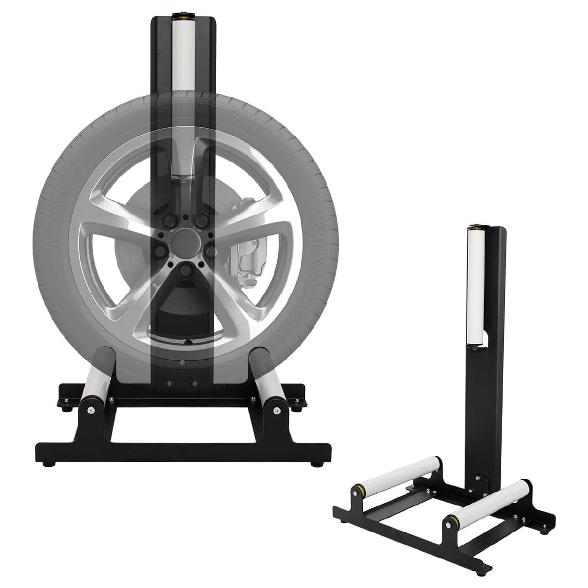 Rolling Wheel Detailing Stand For Cleaning Rims, 110 lb. Capacity