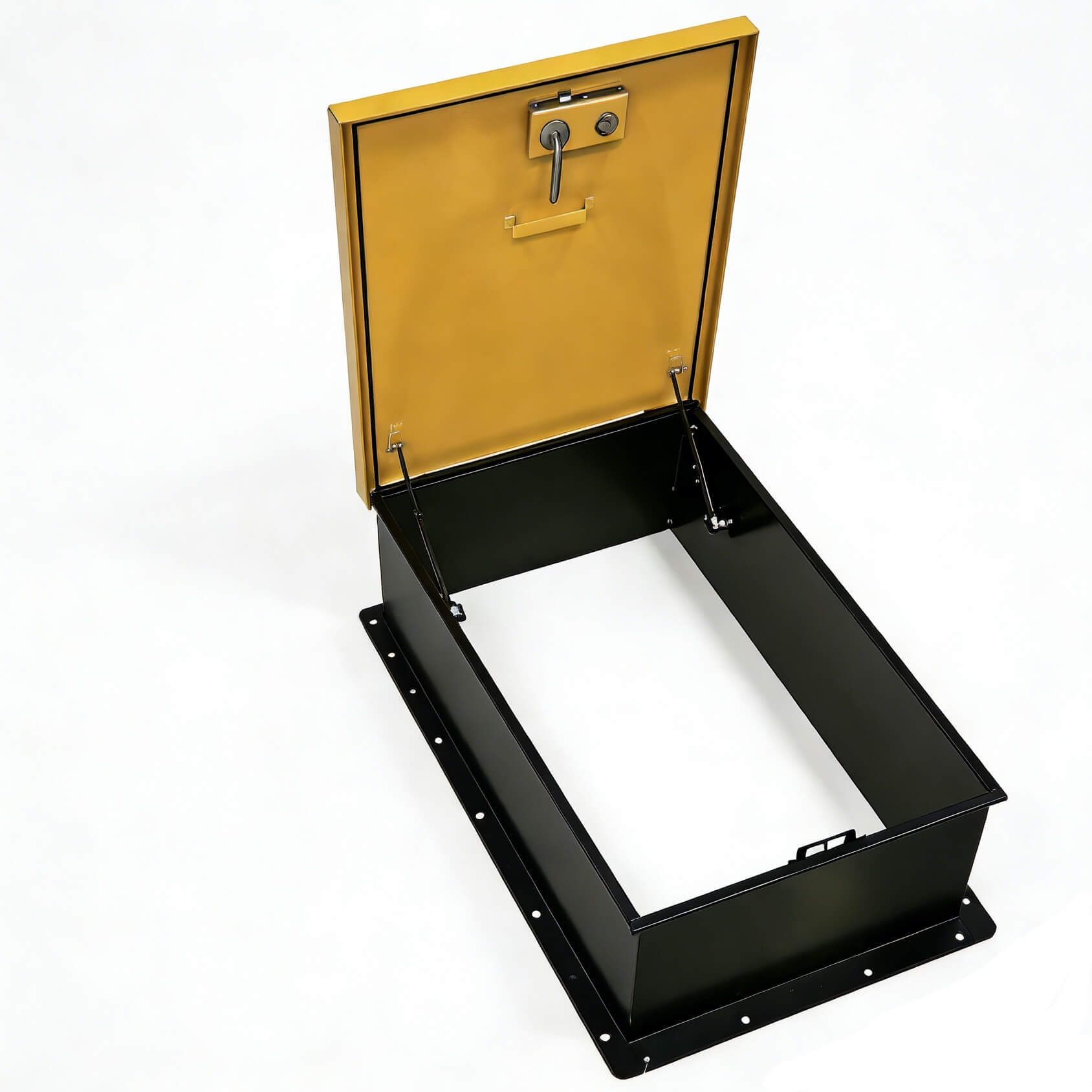 24" x 36" Opening Galvannealed Steel Roof Hatch, Yellow