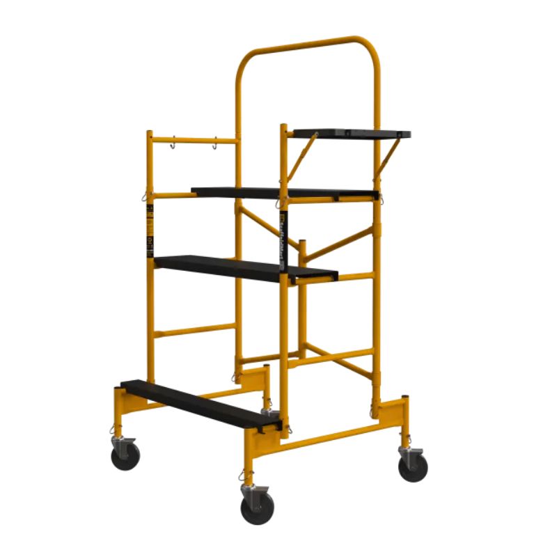 5ft Scaffold 40"L×36"W×92"H for Indoor Painting & Maintenance, 900 lbs Weight Capacity, Foldable Rolling