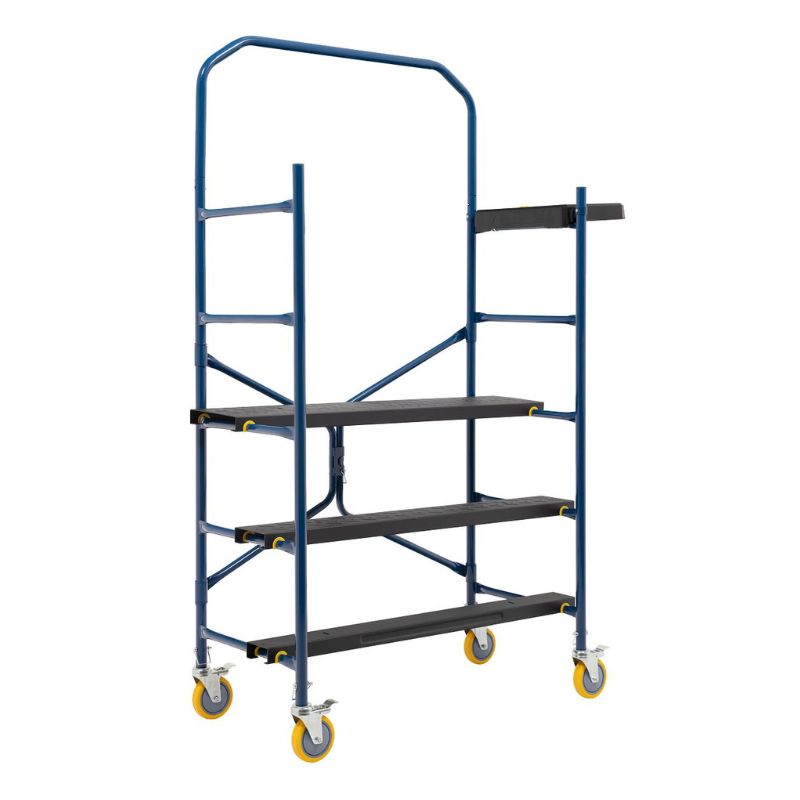 5ft Scaffold 50"L×22.8"W×60"H for Indoor Painting & Maintenance, 900 lbs Weight Capacity, Foldable Rolling