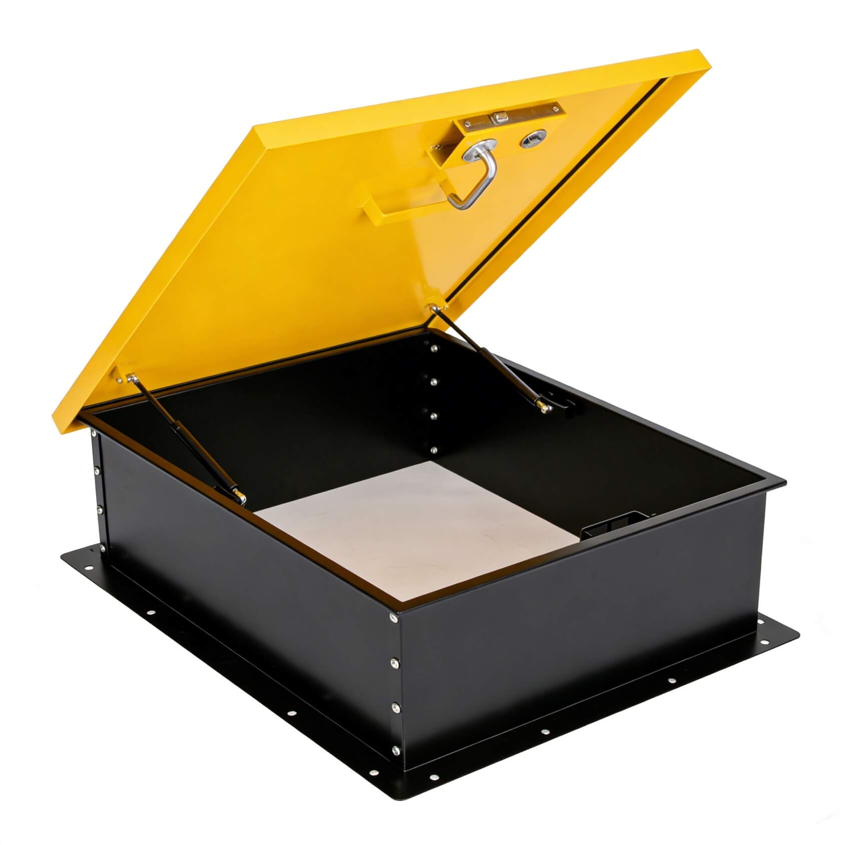36" x 36" Opening Galvannealed Steel Roof Hatch, Yellow