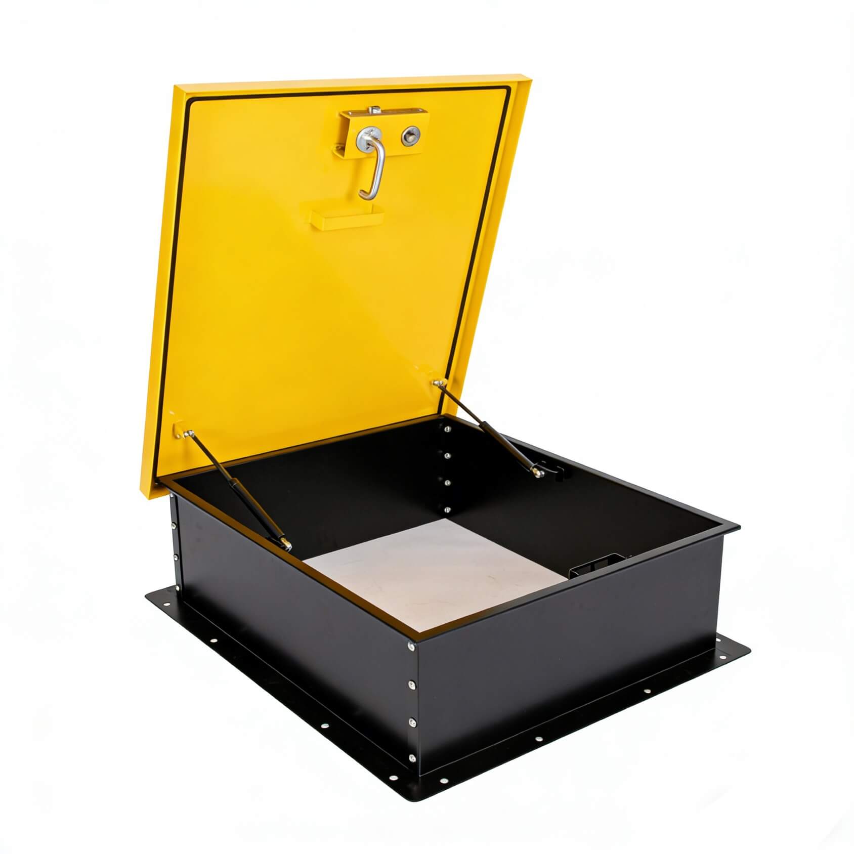 30" x 36" Opening Galvannealed Steel Roof Hatch, Yellow