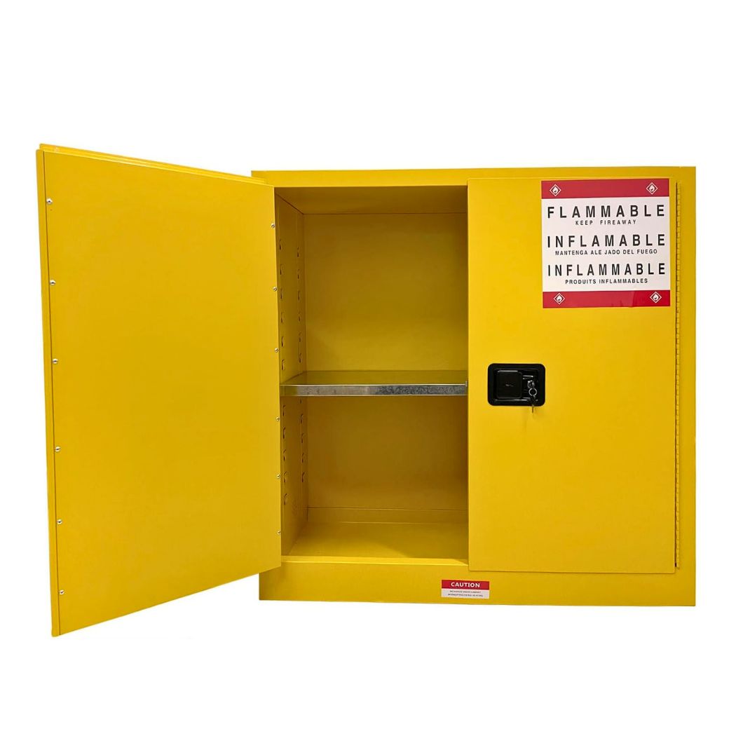 Steel Flammable Cabinet w/ Double Lock 43"W x 18"D x 44"H, 30 Gallon