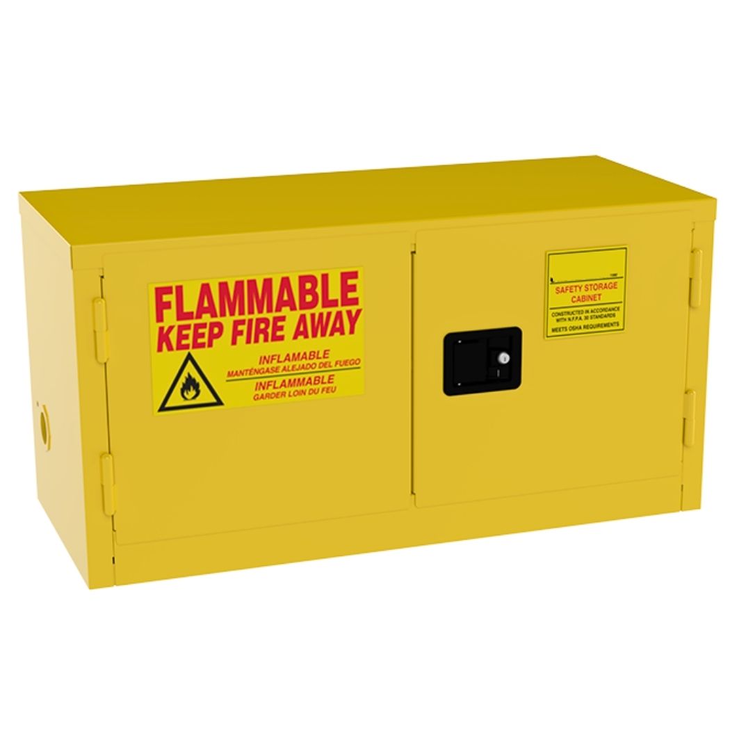 Steel Flammable Cabinet w/ Double Lock 43"W x 18"D x 22"H, 15 Gallon