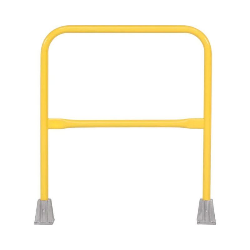 Yellow Safety Railing 3'L (36"), Pedestrian Barrier, Single/Double Socket Base Options