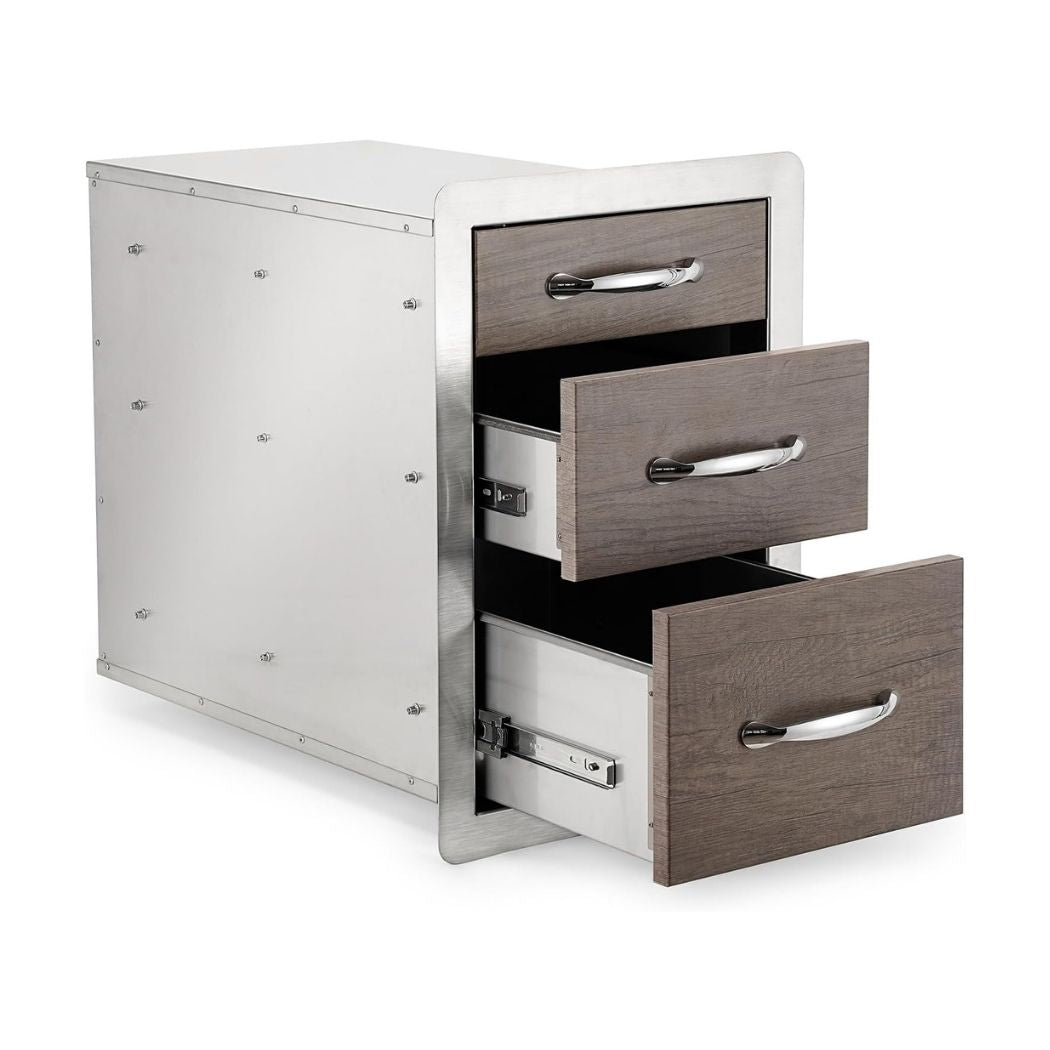 3 Drawer Stainless Steel Kitchen Cabinet, 15"W x 23"D x 21.3"H, Outdoor Kitchen Cabinet