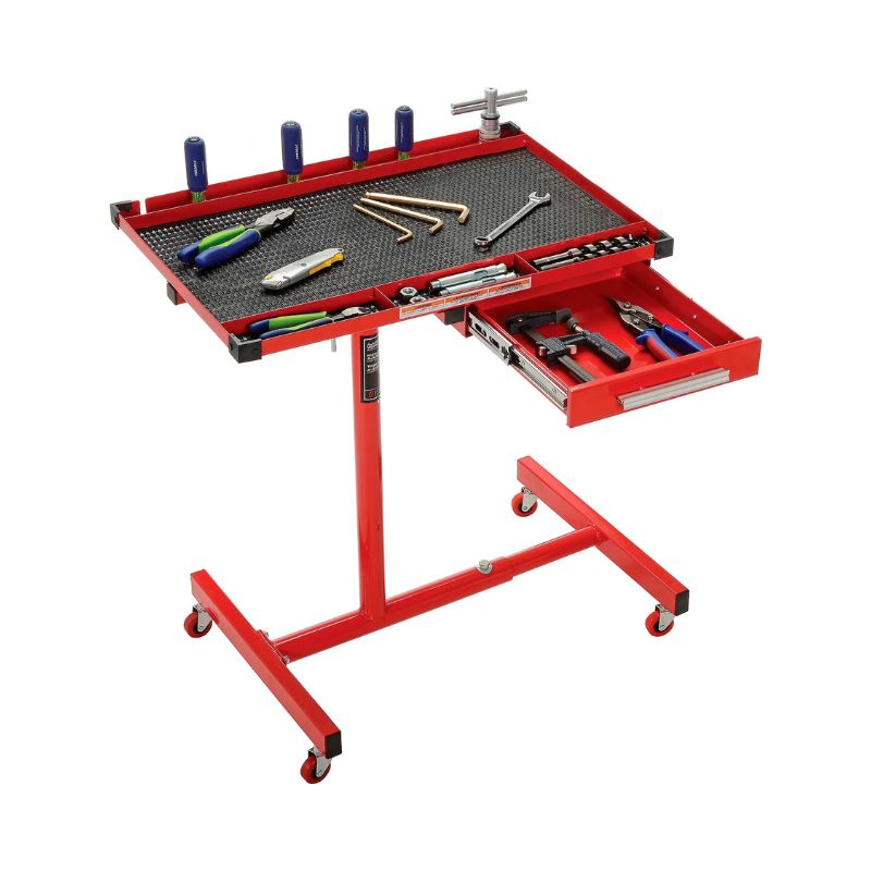 Height Adjustable Work Table w/ Drawer 29"W x 20"D x 21.5"-47.75"H, 220 lbs Load Capacity