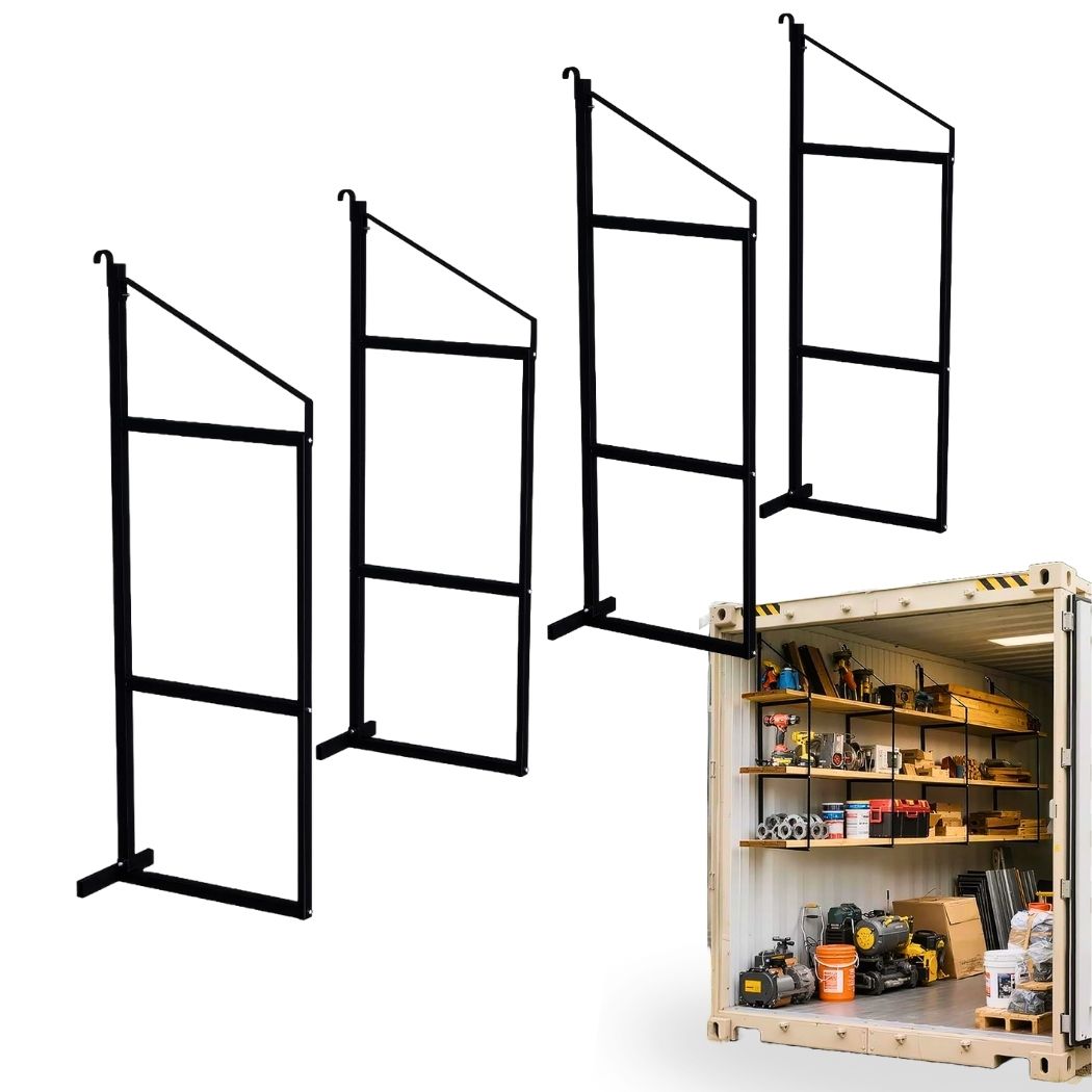 3 Tier Shipping Container Shelving Bracket, 4 Pack, 20"D x 58.5"H