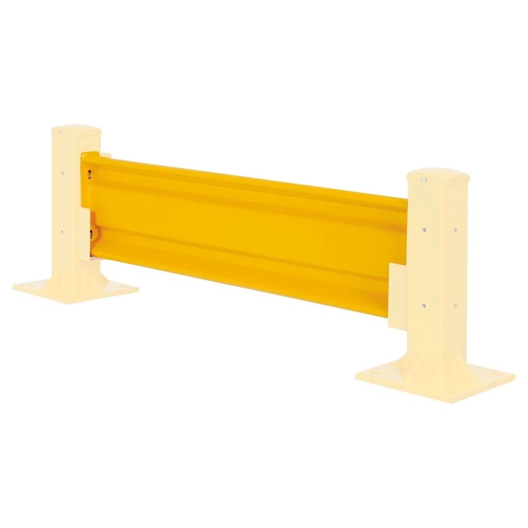 Steel Yellow Guard Rail, Double Rib, Available at 2'/3'/4'/5'/6' Length