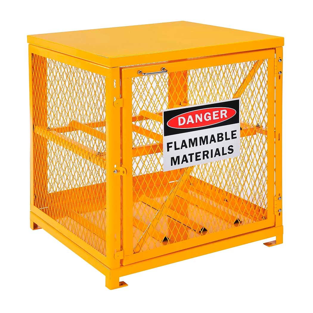 Propane Cylinder Storage Cabinet SGL Door, 31"Wx30"Dx35"H, 4 Cylinder Cap