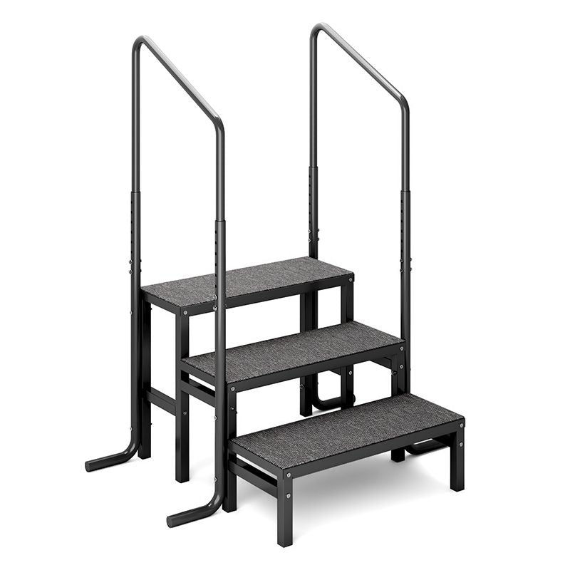 Outdoor Hot Tub Steps with Handrail, 3 Steps Stair, 550 Lb. Capacity