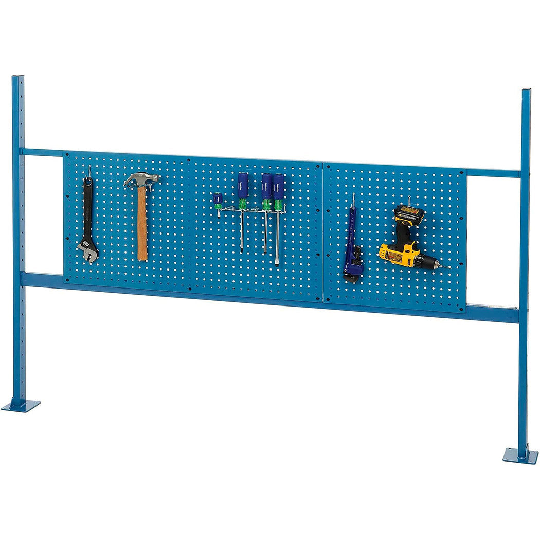18" & 36" Pegboard Panel Stand Kit, 72"W, Blue