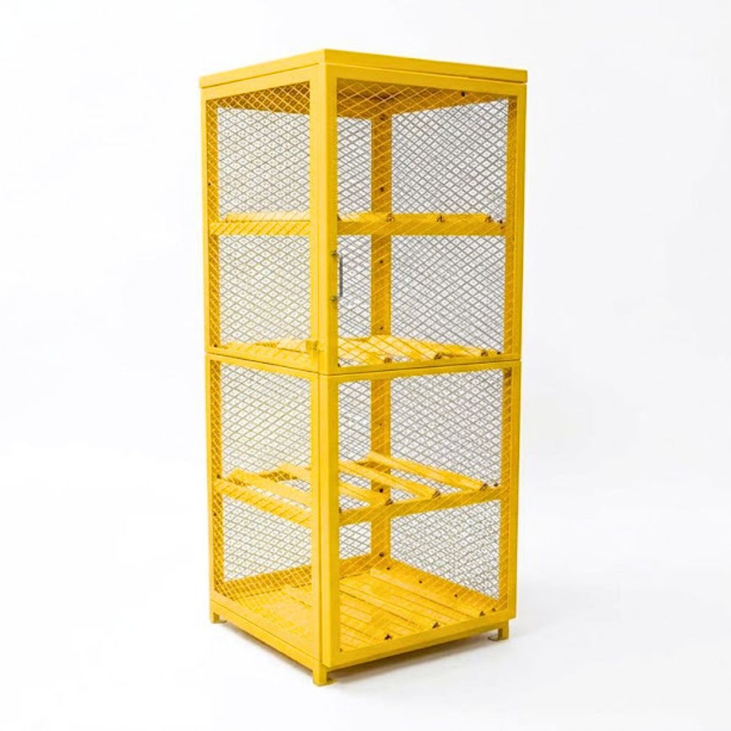 Horizontal Cylinder Storage Cabinet with Single Door, 30" W x 30" D x 71" H, 8 Cylinder Capacity