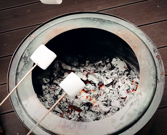 How to roast marshmallows on a smokeless fire pit?