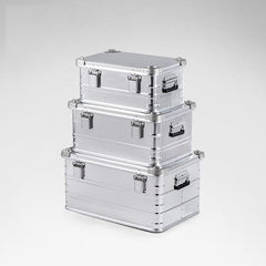 Camping Aluminum Alloy Storage Boxes Set 50L+80L