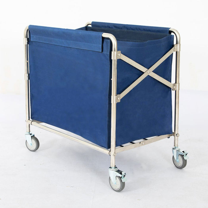 Collapsible Commercial Laundry Cart, 12 Bushel, 33.5"L x 20.75"W x 31.5"H, Canvas Bag