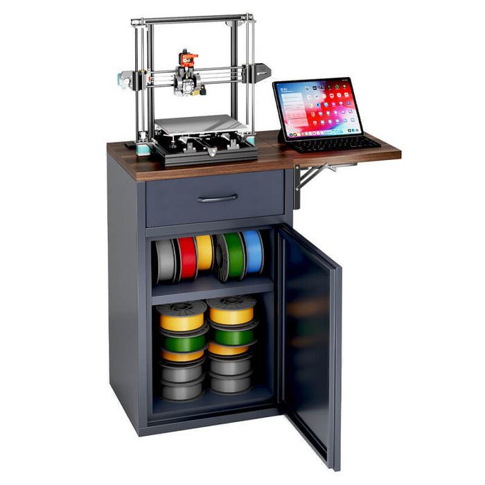 3D Printer Cabinet with 40 Filaments Spool Storage Capacity w/ Dehumidifying Dry, Heavy Duty Shelf 21.26"L x 21.526"W x 34.46"H