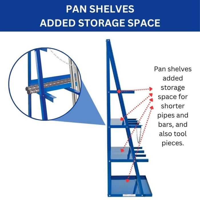 Vertical Bar Storage Rack, 3 Bays, 39"W x 24"D x 84"H