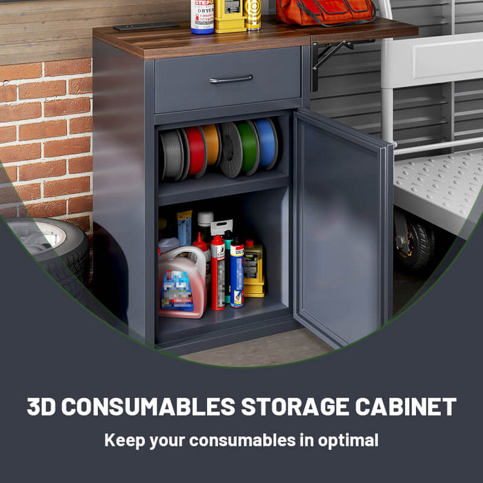 3D Printer Cabinet with 40 Filaments Spool Storage Capacity w/ Dehumidifying Dry, Heavy Duty Shelf 21.26"L x 21.526"W x 34.46"H
