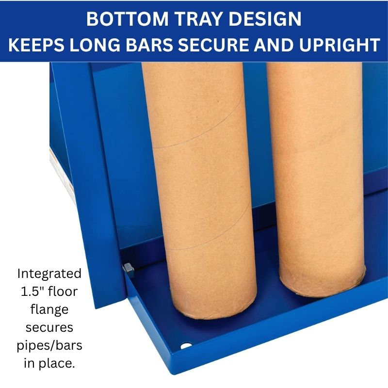 Vertical Bar Storage Rack, 3 Bays, 39"W x 24"D x 84"H