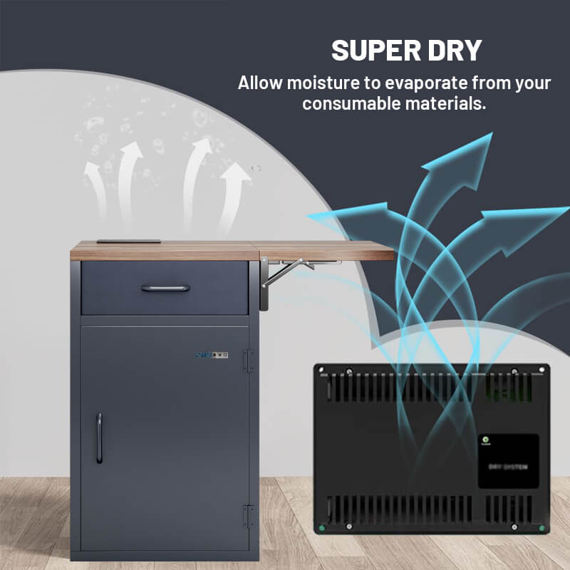 3D Printer Cabinet with 40 Filaments Spool Storage Capacity w/ Dehumidifying Dry, Heavy Duty Shelf 21.26"L x 21.526"W x 34.46"H