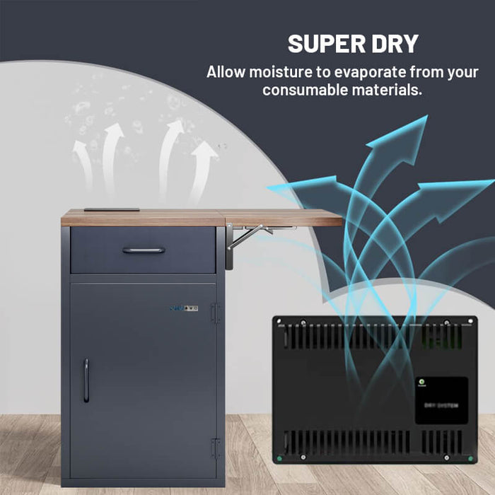 3D Printer Cabinet with 40 Filaments Spool Storage Capacity w/ Dehumidifying Dry, Heavy Duty Shelf 21.26"L x 21.526"W x 34.46"H