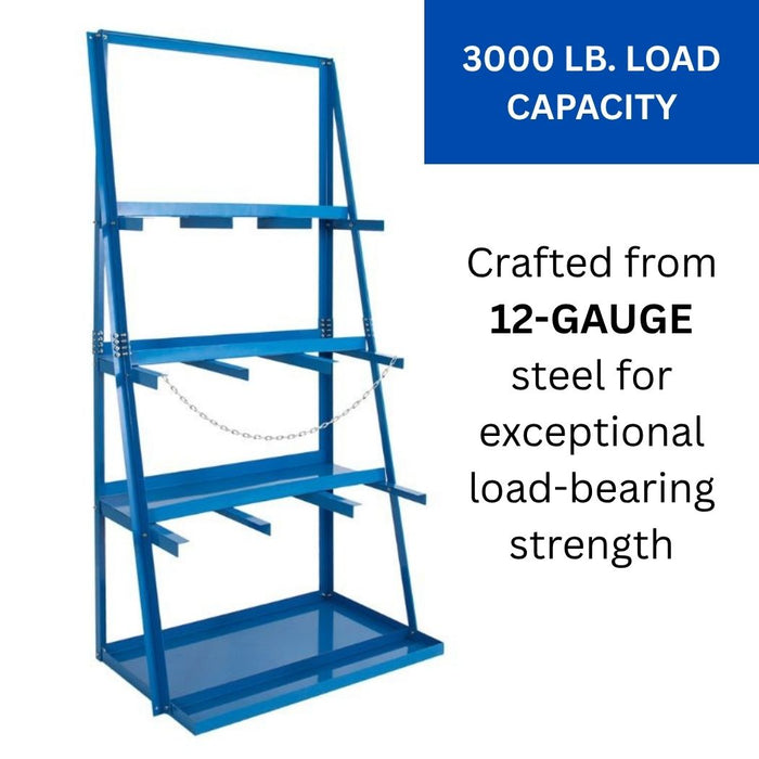 Vertical Bar Storage Rack, 3 Bays, 39"W x 24"D x 84"H
