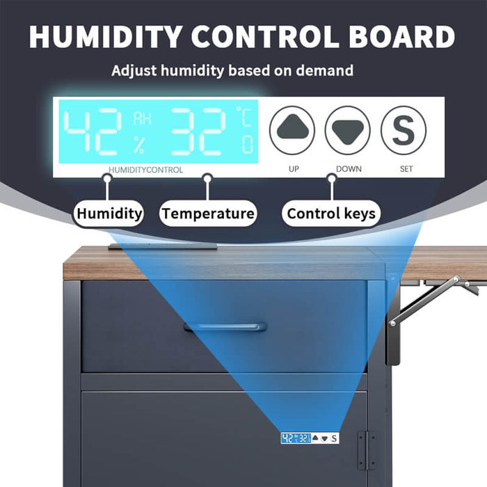 3D Printer Cabinet with 40 Filaments Spool Storage Capacity w/ Dehumidifying Dry, Heavy Duty Shelf 21.26"L x 21.526"W x 34.46"H