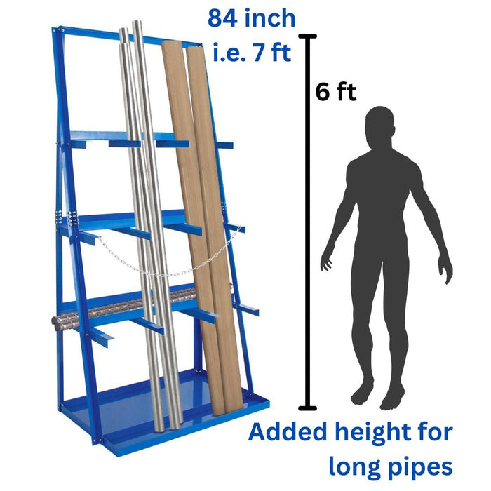 Vertical Bar Storage Rack, 3 Bays, 39"W x 24"D x 84"H