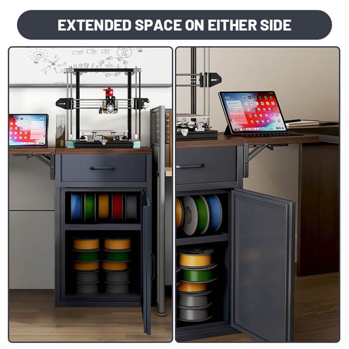 3D Printer Cabinet with 40 Filaments Spool Storage Capacity w/ Dehumidifying Dry, Heavy Duty Shelf 21.26"L x 21.526"W x 34.46"H