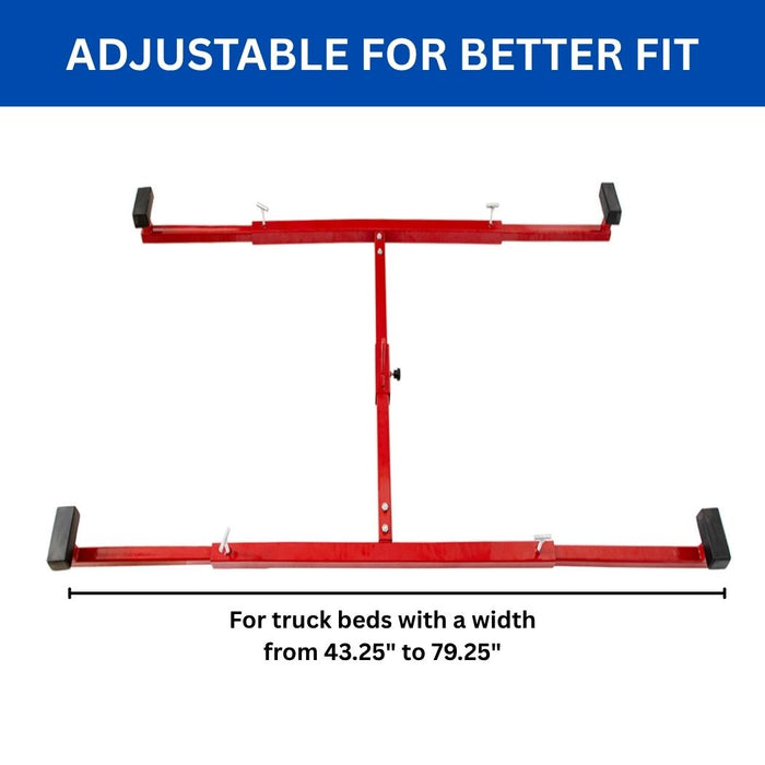 Heavy-Duty Pickup Truck Bed Lifter, 800 lb Capacity, Red