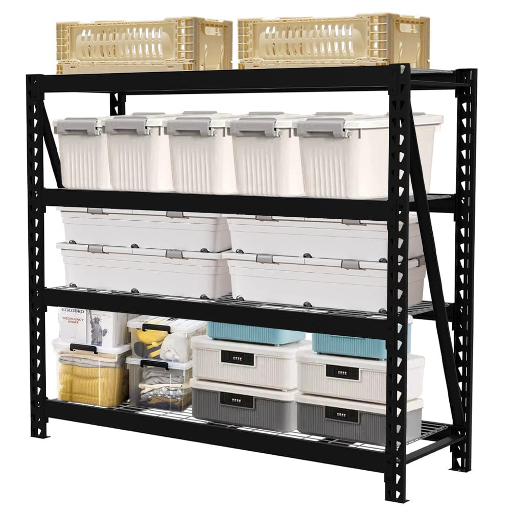 Holzoffer Holzoffer Metal Shelving Unit, Heavy Duty Adjustable Storage Rack, 4-Tier 24"D X 68"W X 65"H Holzoffer 车库货架