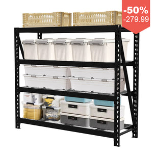 Holzoffer Holzoffer Metal Shelving Unit, Heavy Duty Adjustable Storage Rack, 4-Tier 24