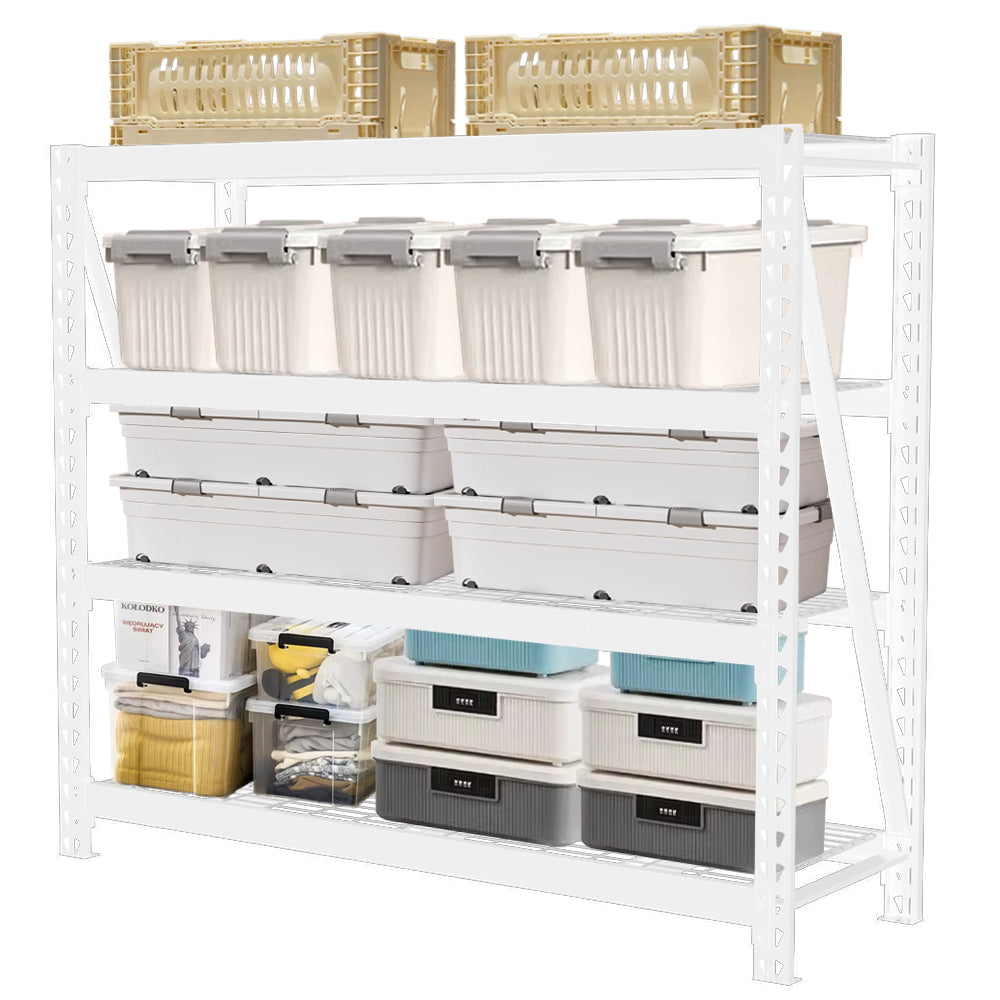 Holzoffer Holzoffer Metal Shelving Unit, Heavy Duty Adjustable Storage Rack, 4-Tier 24"D X 68"W X 65"H Holzoffer 车库货架