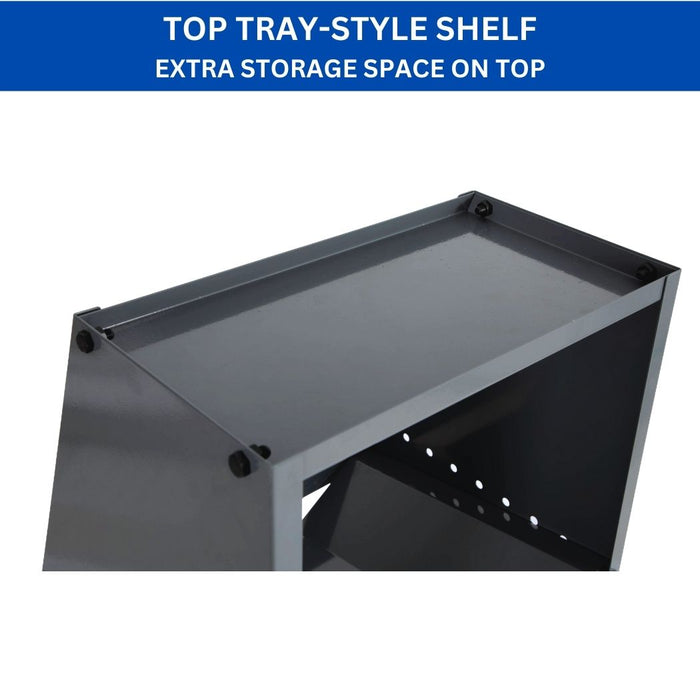 Heavy-Duty Refrigerant Tank Rack, 4 Adjustable Shelves, 15"W x 13"D x 52"H for 25 lb / 30 lb /50 lb Tanks