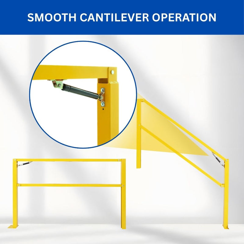 10' Cantilever Gate, Steel Construction, 120"W x 42"H for Loading Bay Fall Hazard Protection