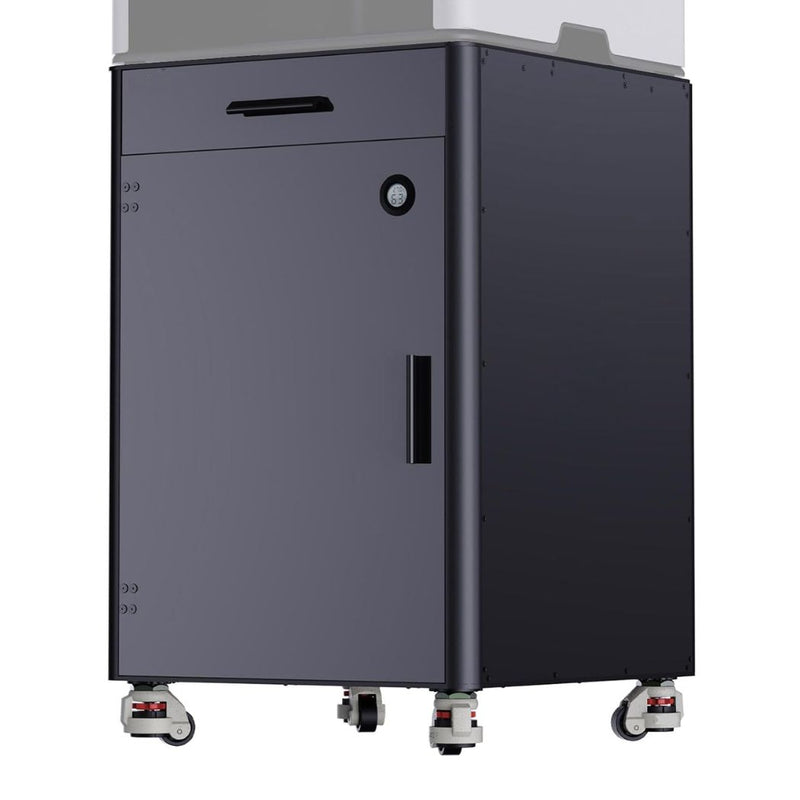 Heavy Duty Mobile 3D Printer Cabinet with Pull-Out AMS/MMU Storage, Steel 3D Printer Stand, 23.6"L x 21.6"W x 30"H