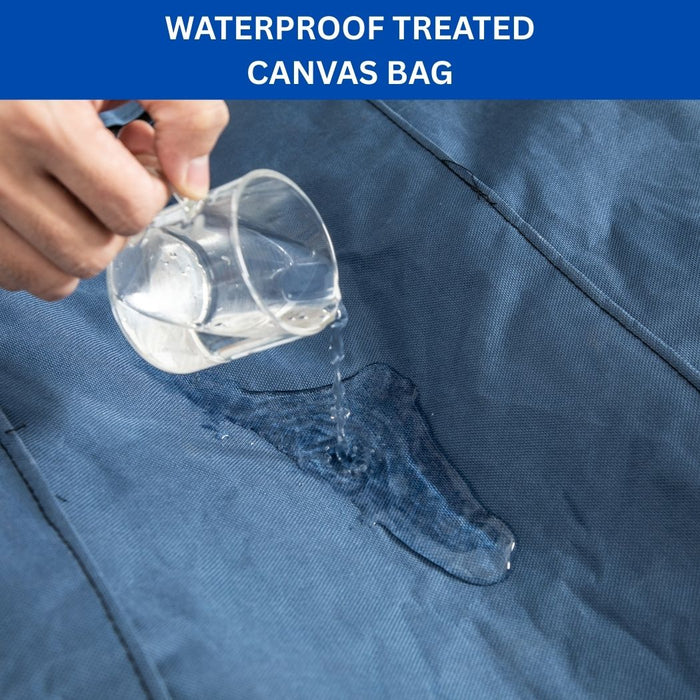 Industrial Laundry Cart with 2 Dividers, 7 Bushel, 36"L x 22"W x 36"H, Canvas Bag