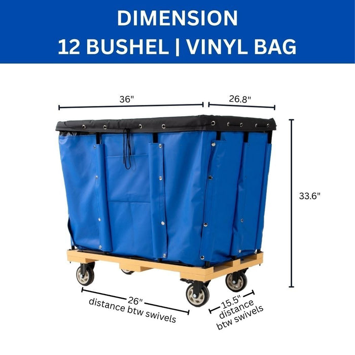Vinyl Basket Truck, 12 Bushel Bulk Truck, 36"L x 27"W x 34"H