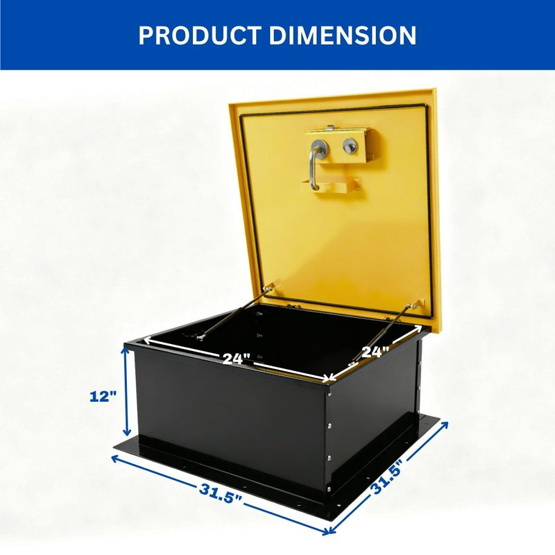 24" x 24" Steel Roof Hatch, Opening Roof Access Door