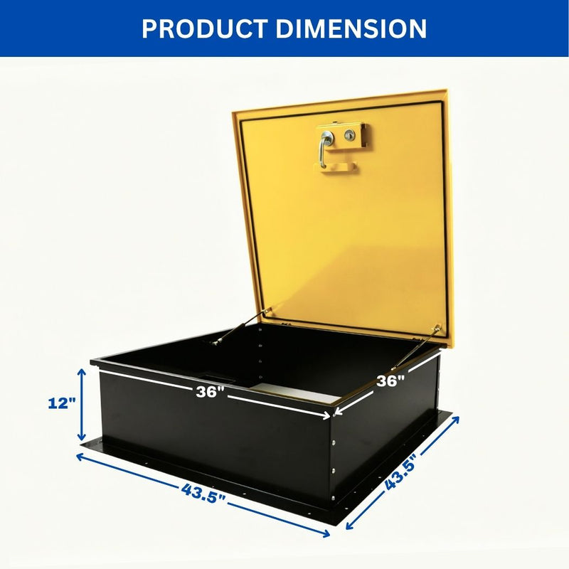 36" x 36" Steel Roof Hatch, Opening Roof Access Door