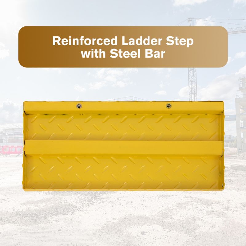3 Step Rolling Ladder, 350 lbs Weight Capacity, 29.5" Top Step Height