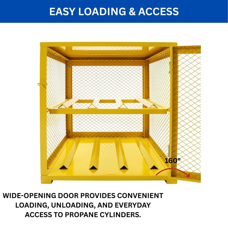 Propane Cylinder  Storage Cabinet SGL Door, 31"Wx30"Dx35"H, 4 LPG Cylinders Storage