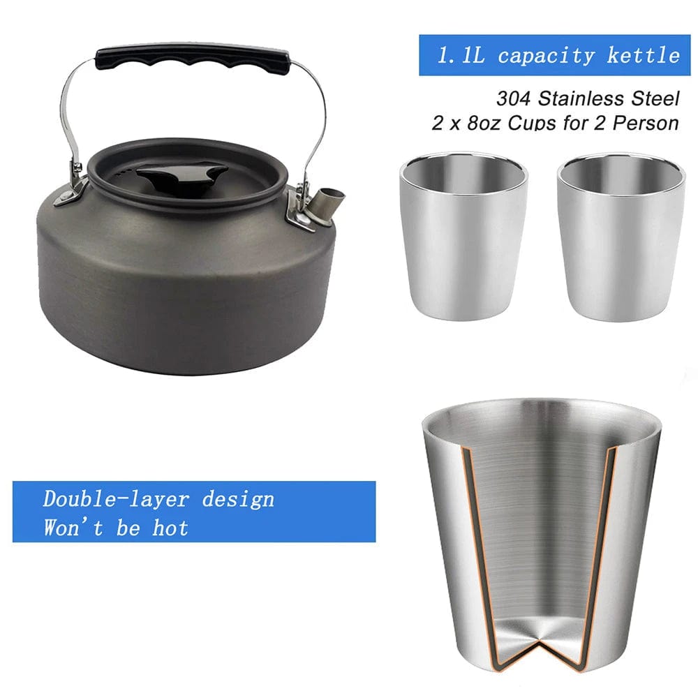 Holzoffer 2-3 people outdoor camping cookware set Holzoffer 