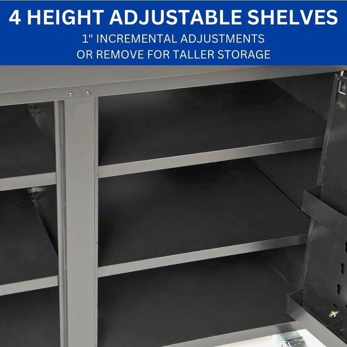 Mobile Workbench w/ Rubberwood Tabletop and 1 Drawer 46"W x 19"D x 37"H Tool Cabinet